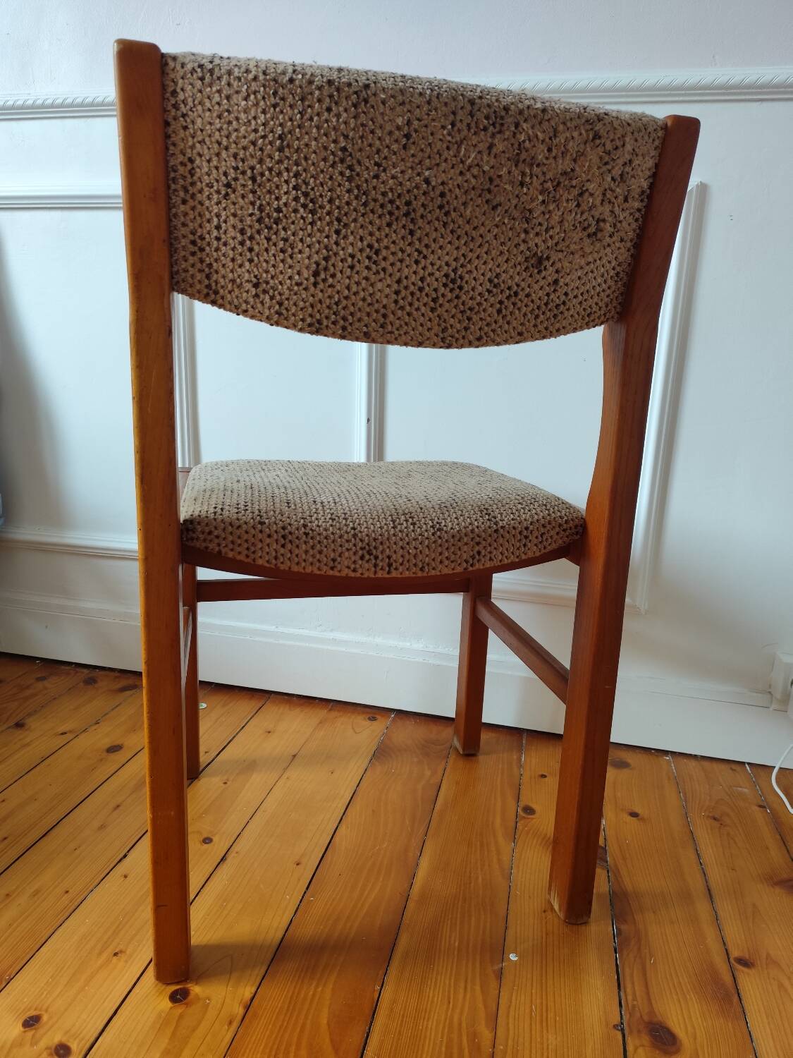 Paire de chaise vintage en bois label NF