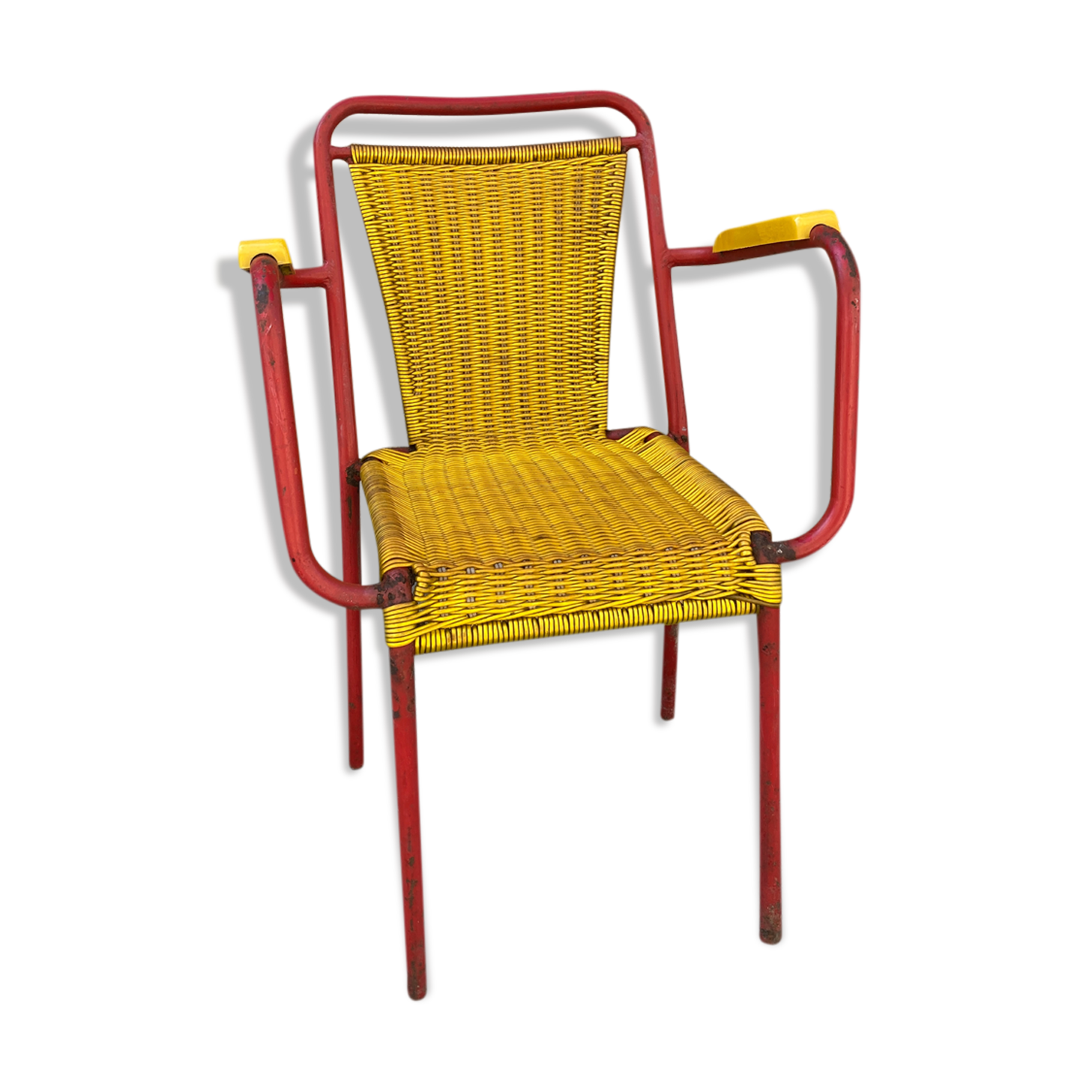 Garden armchair in scoubidou
