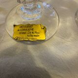 Set of 6 crystal champagne glasses, 1960s.