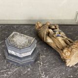 Vierge à l’enfant en albâtre, trace importante de polychromie, Flandre XVIème siècle