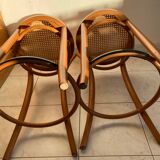 High bar chair in wickerwork