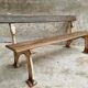 Old garden bench park bench oak with cast iron 160 cm
