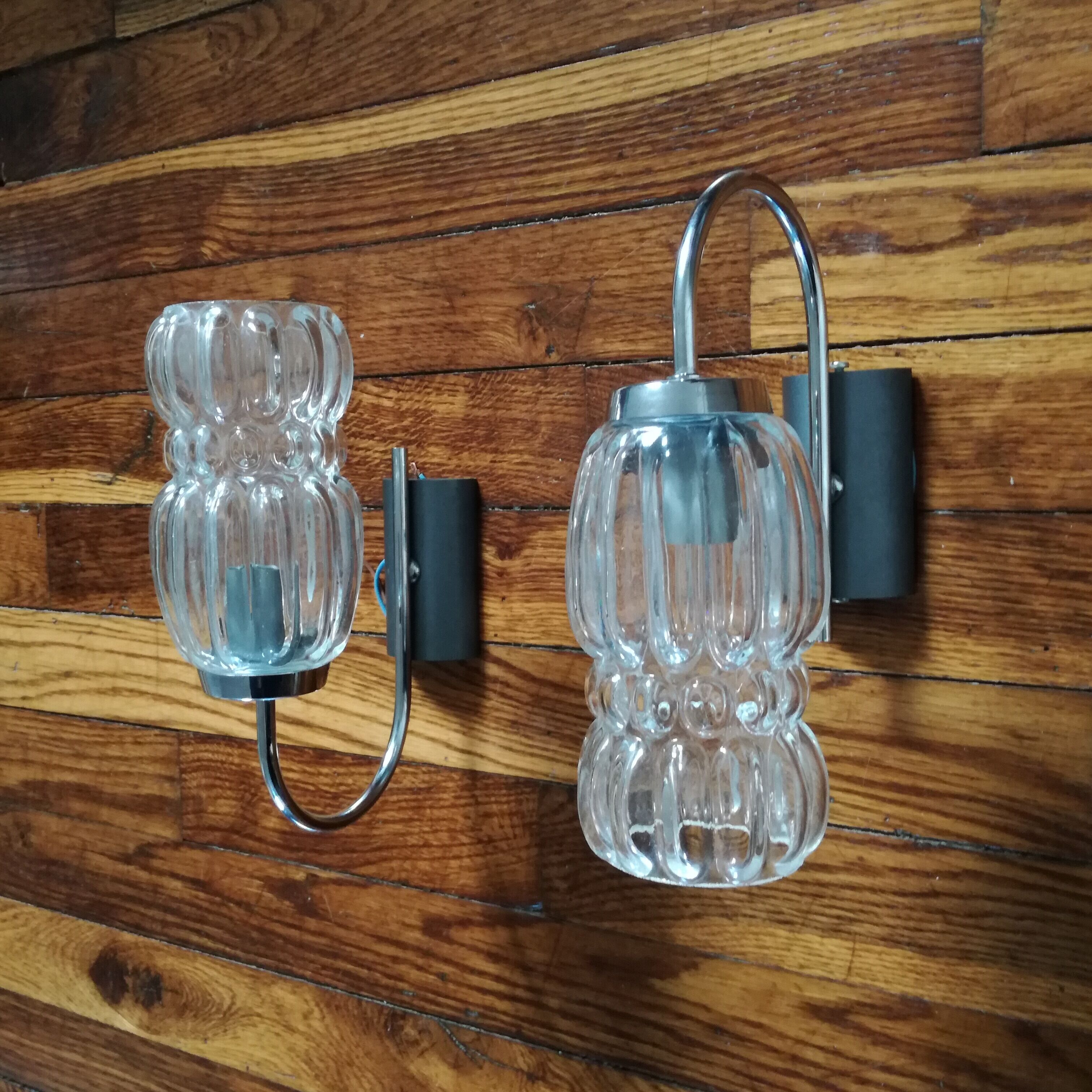Rigodon glass sconces 1970