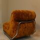 Modular three-seater sofa in steel and velvet, Adriano Piazzesi, 1970
