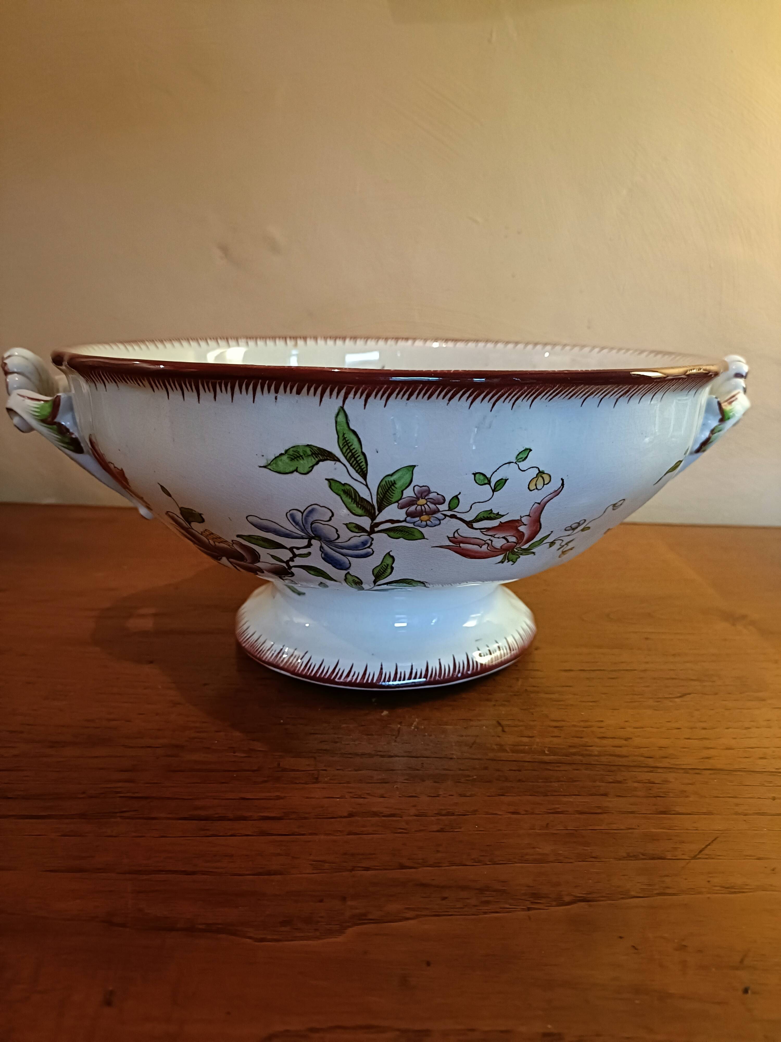Large old Strasbourg salad bowl