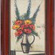 Le bouquet de fleurs, lithographie sur toile encadrée, Bernard Buffet