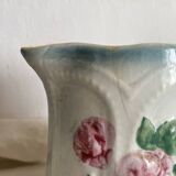 Art Nouveau slip pitcher with roses