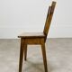 6 brutalist solid wood chairs