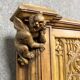 Monumental Gothic style bench in solid oak and patinated plaster circa 1800 / length 282 cm