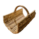 Door logs or magazines in rattan and wood