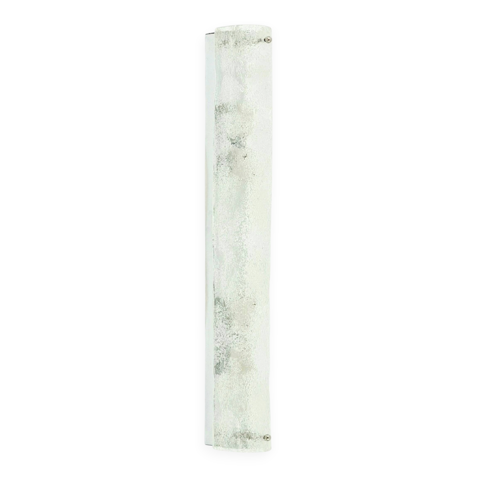 Mid-Century XL Tubular Murano Glass Wall Light - Hillebrand, Germany, 1970s