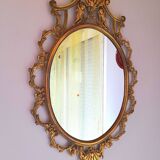 Baroque brass mirror