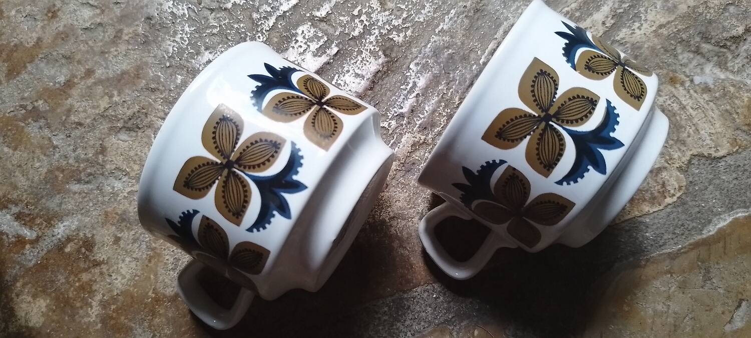 Vintage Staffordshire England Mugs