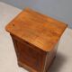 Antique walnut and walnut burl bedside table, Italy, 19th century.