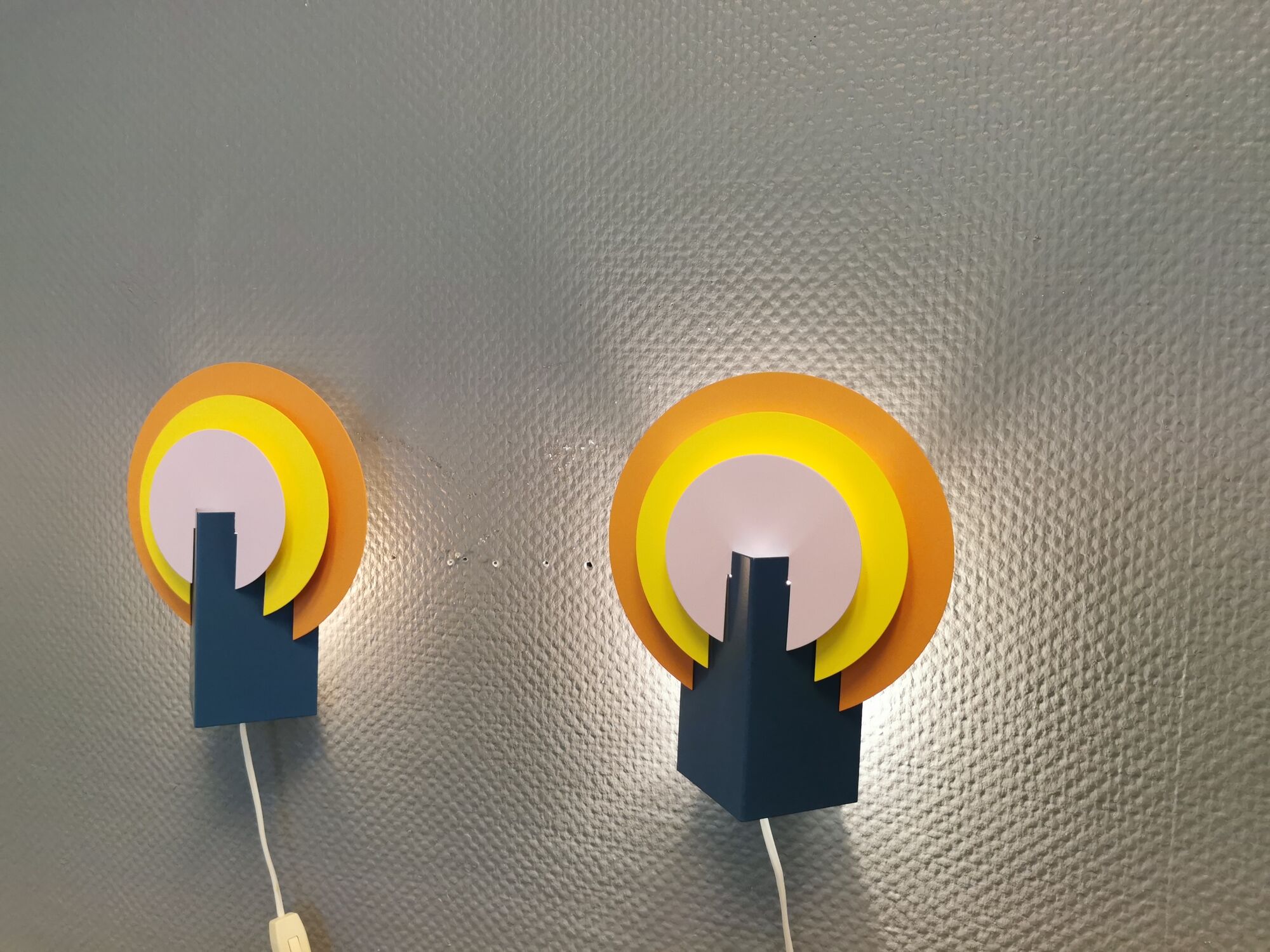 Set of wall lamps from Danish Lyskær, produced in the 80s