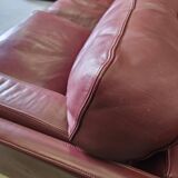 Canapé d'angle modulable Socrates en cuir bordeaux par Poltrona Frau, 1970