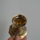 Pair of brass candle holders