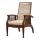 Arts & Craft oak armchair with spindle sides and tweed upholstery, Belgium