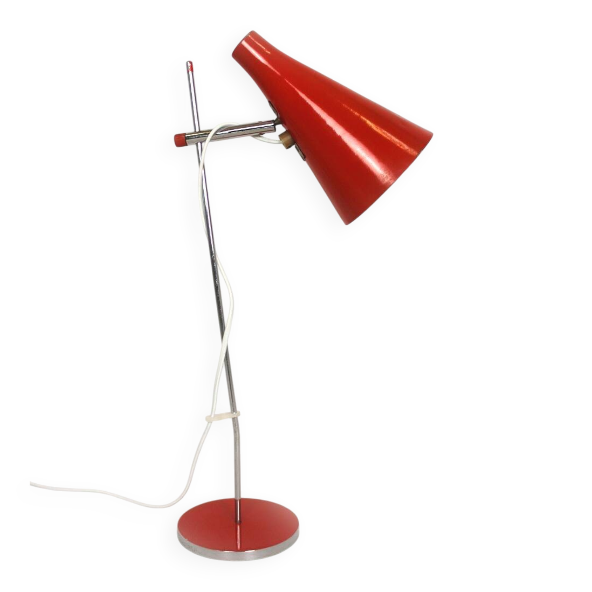 Red Table Lamp by Josef Hurka for Lidokov, 1970s