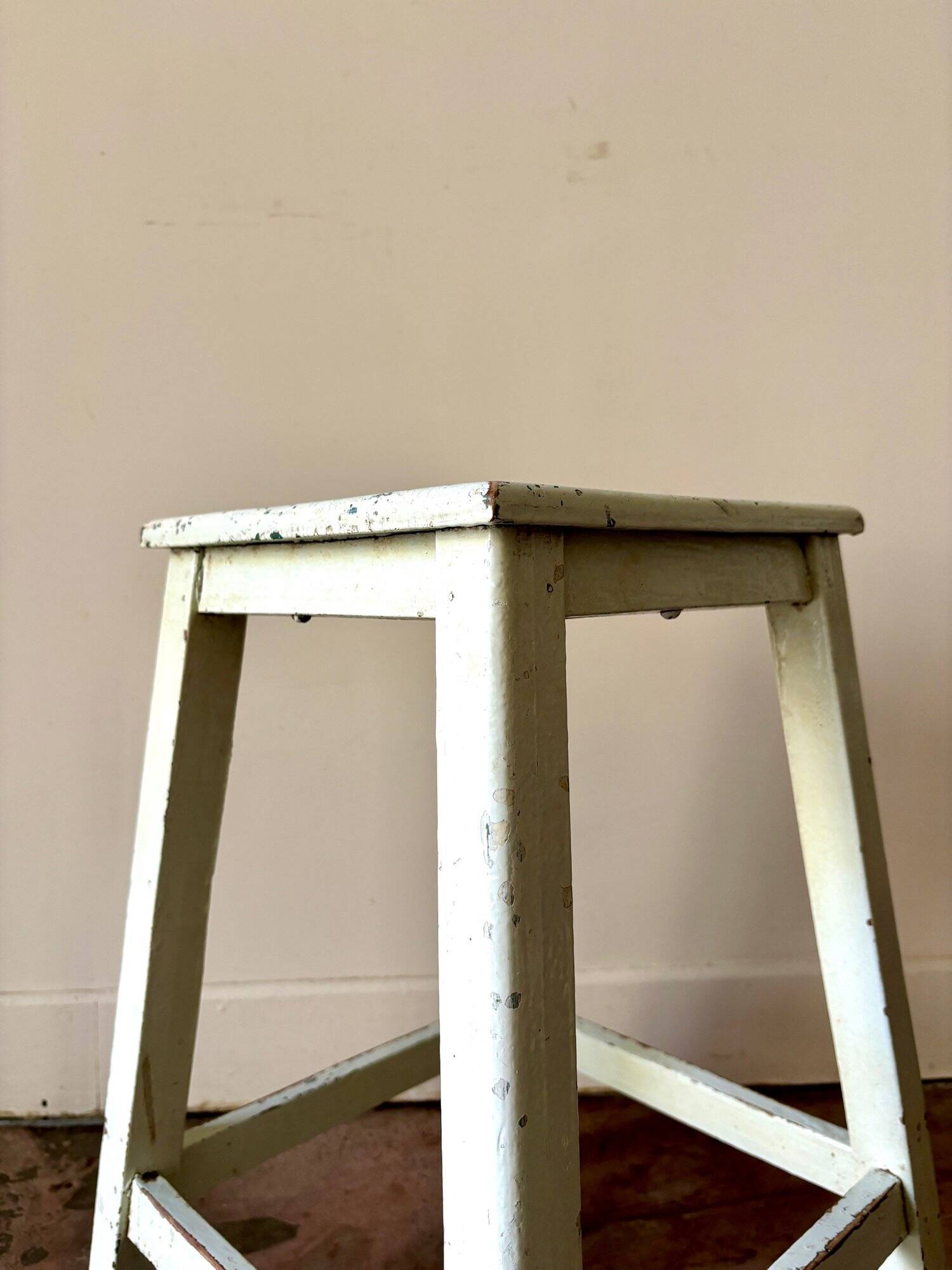 Water green wooden stool