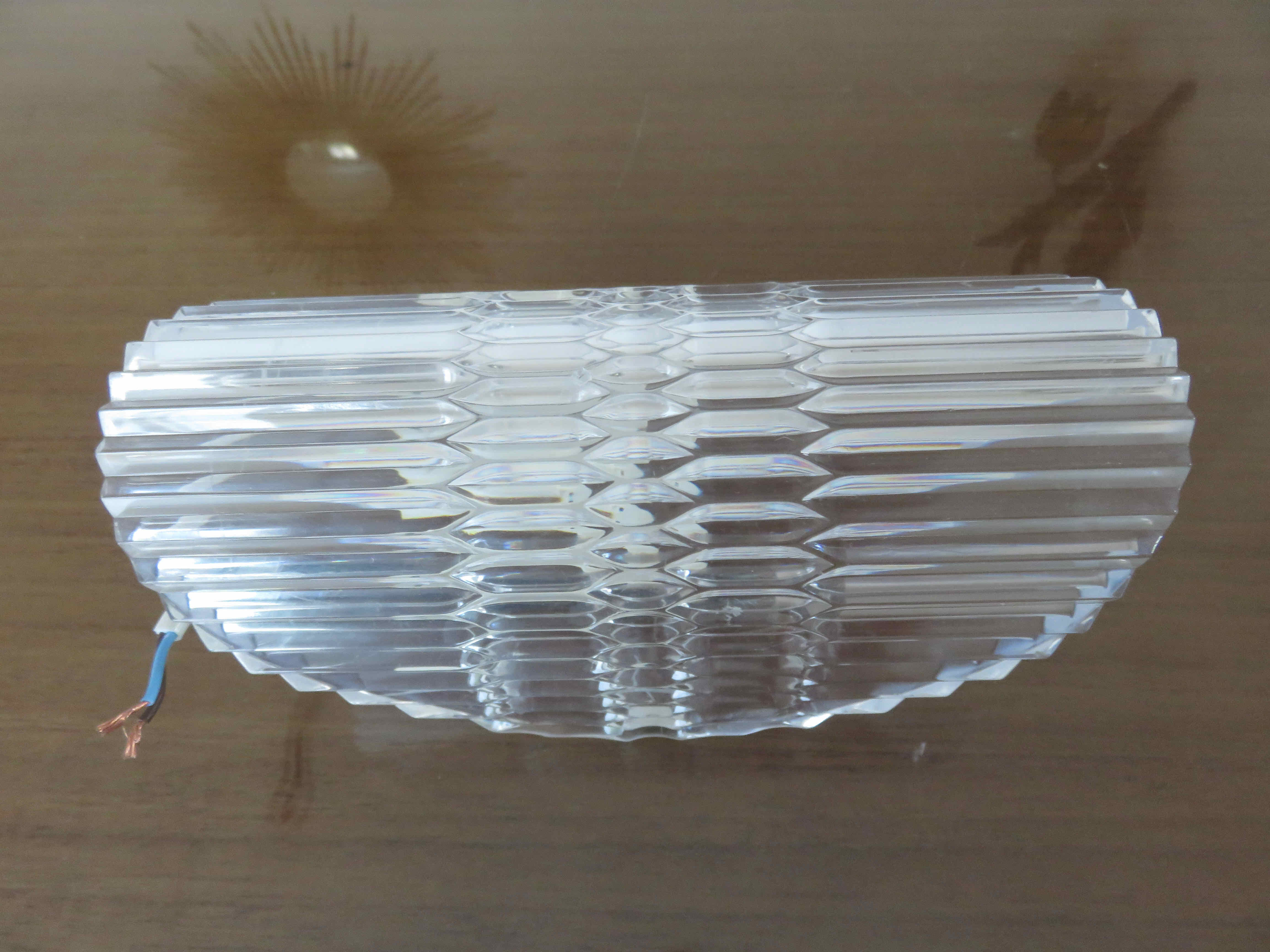 Pair of transparent plexiglass sconces 1970