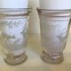 Pair of old deer vases deer molded glass