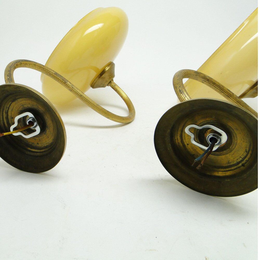 Art Deco sconces, Poland, 1950s, set of 2