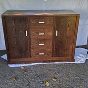 Art Deco style sideboard in palm wood