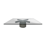 80s glass and bubbly concrete table