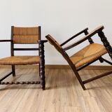 Pair of mulched armchairs
