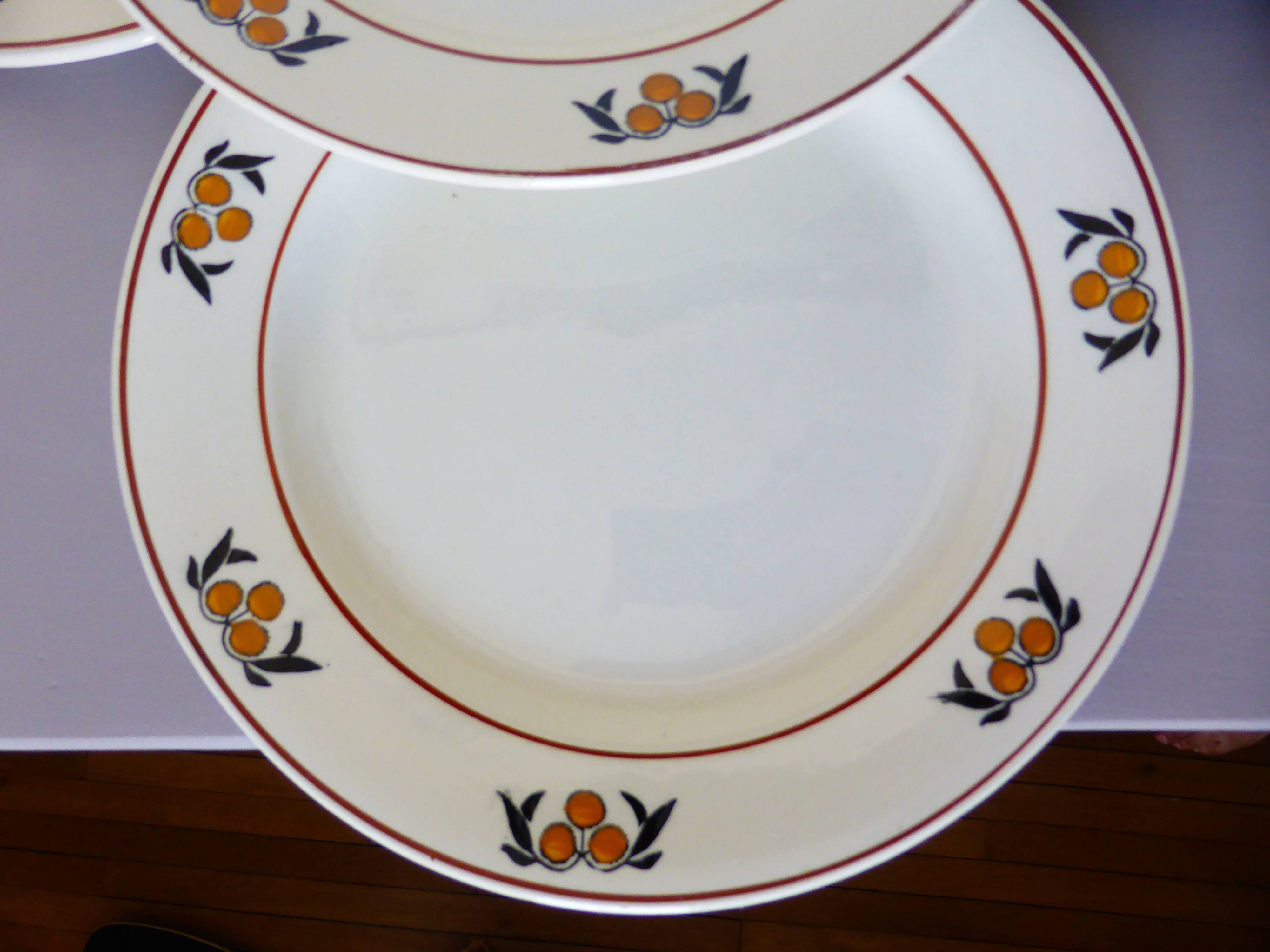 4 flat plates in iron earth of the Salins model Mimosa 210738