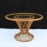 Table of bamboo and glass 1960