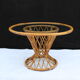 Table en bambou et verre 1960