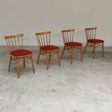 Lot de 4 chaises par Antonin Suman pour Tatra Nabytok Pravenec Année 60