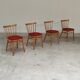 Set of 4 chairs by Antonin Suman for Tatra Nabytok Pravenec Year 60