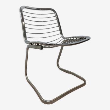 Chair in chromed metal 70s italian design