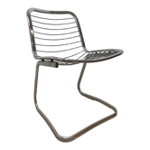 Chair in chromed metal 70s italian design