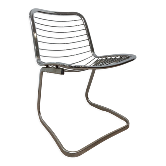 Chair in chromed metal 70s italian design