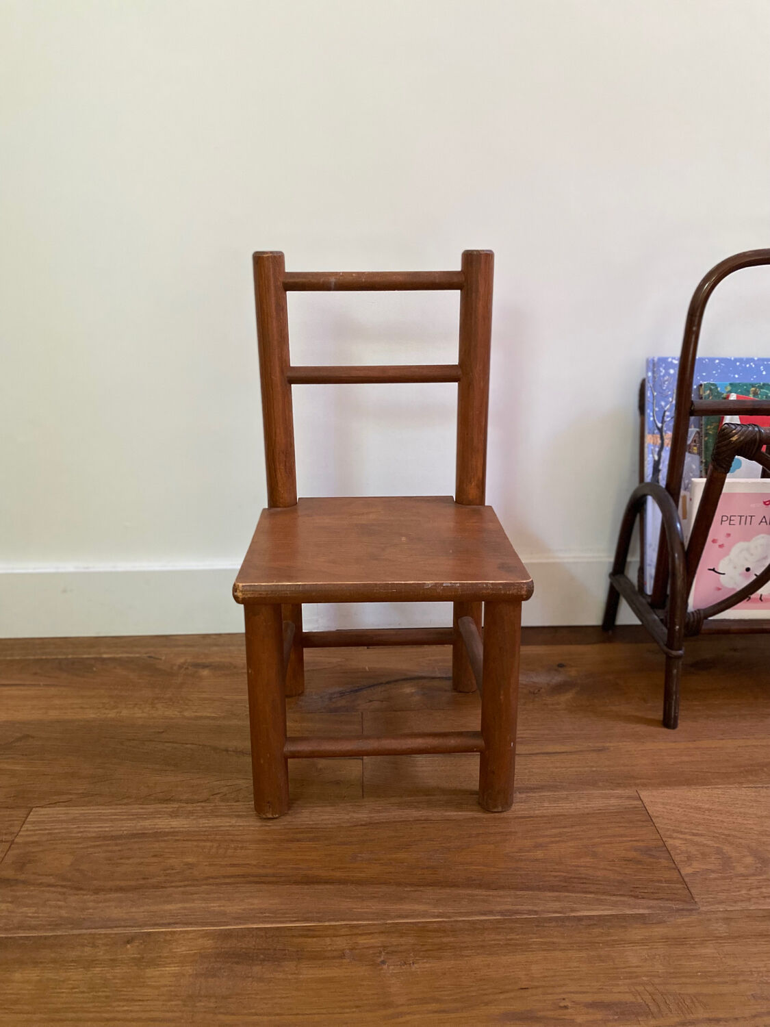 Small old wooden children's chair