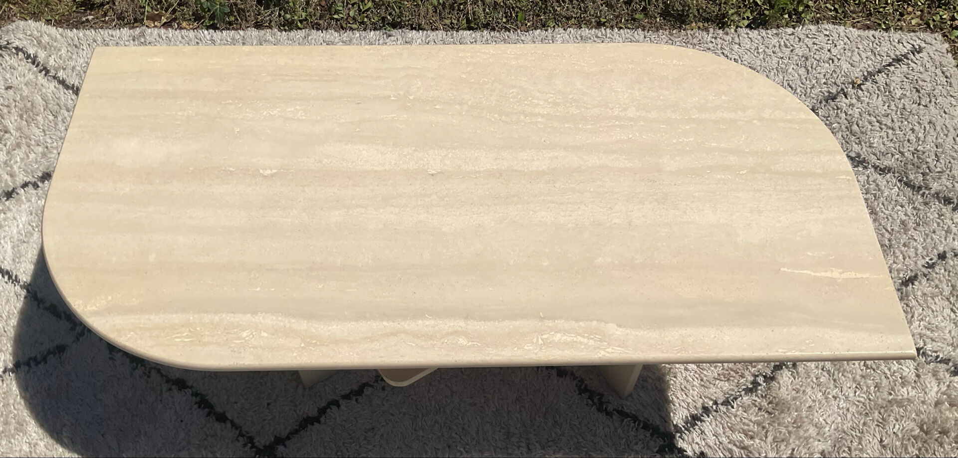 Table basse en travertin des années 70