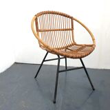 Rattan fifties chair