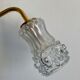 Vintage tulip wall lamp in molded glass