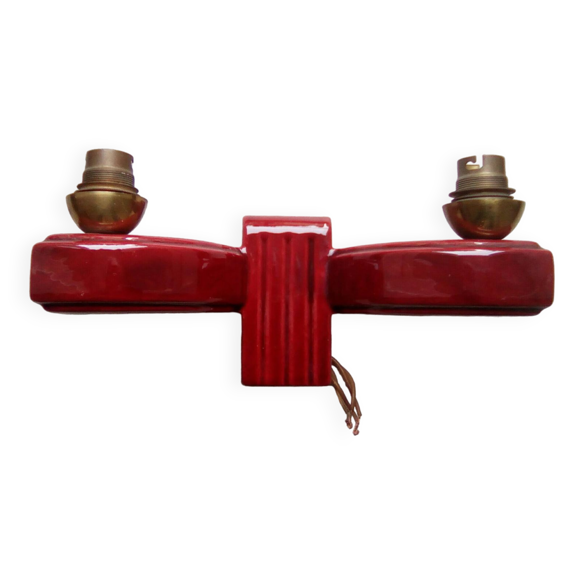 2-light art deco wall light