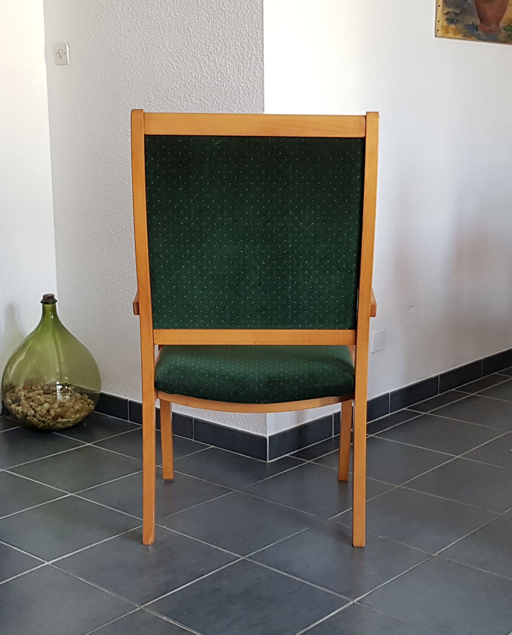 Vintage velvet armchair