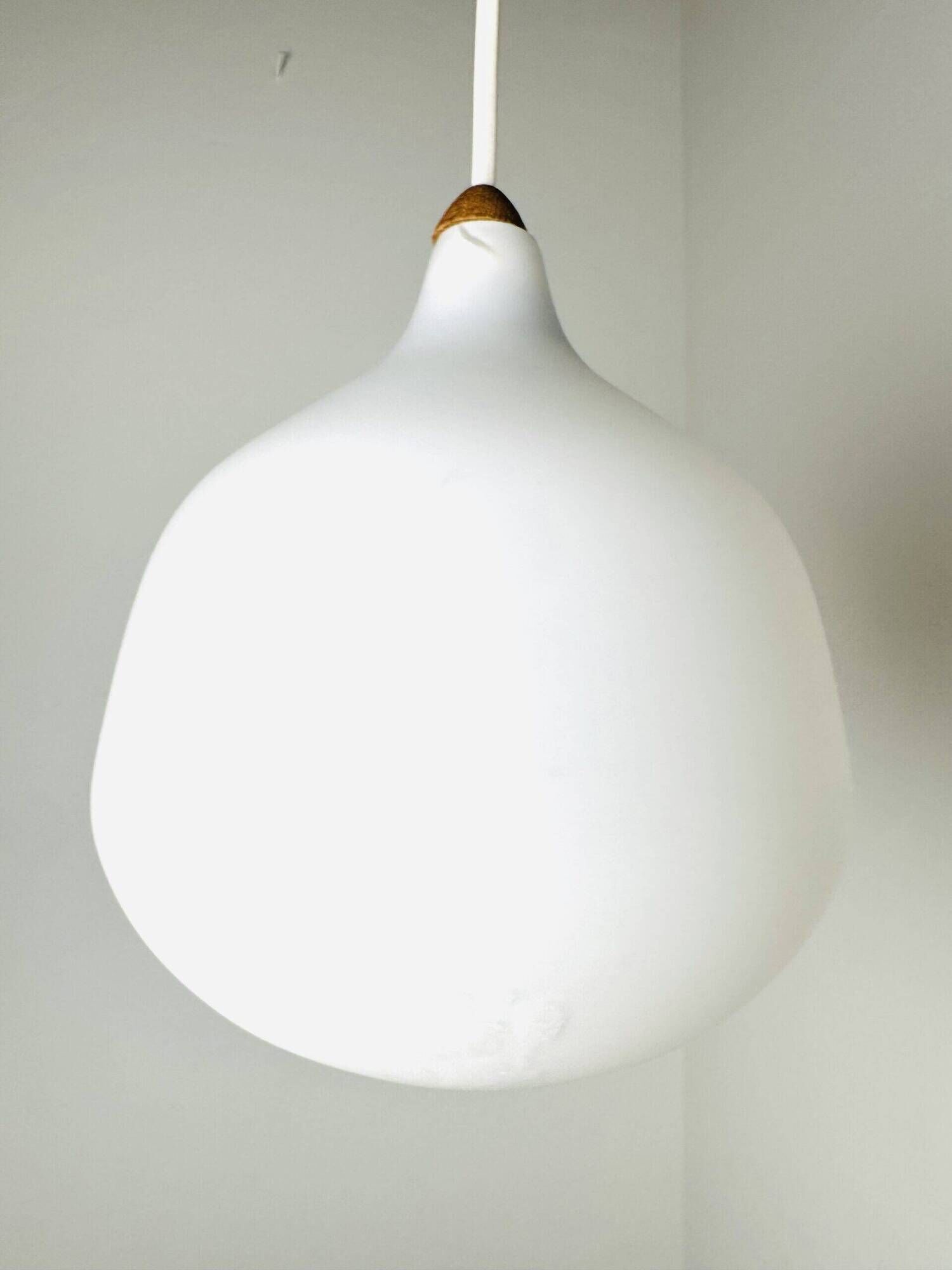 Model 705 Wall Lamp In Teak And Opaline Glass By Uno & Östen Kristiansson For Luxus, Sweden 1960S