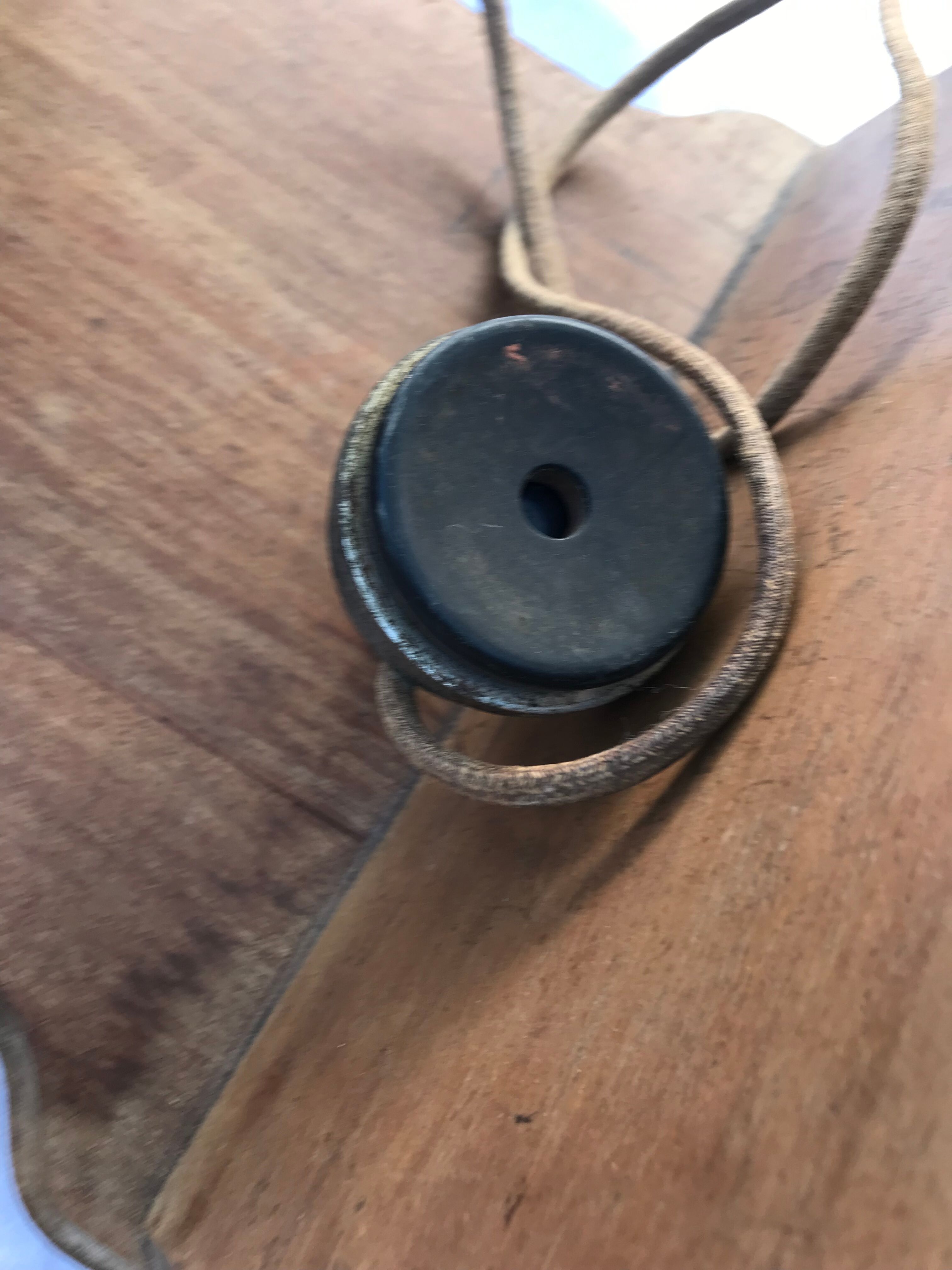 Wooden wall telephone, old, 1930