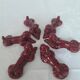 6 ceramic poodle dog knife holders