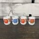 Set of 4 vintage Mobil mugs