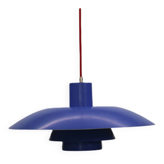 Blue Louis Poulsen PH 4/3 Pendant Lamp: 1970s Scandinavian Design