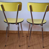 Set of yellow formica chairs